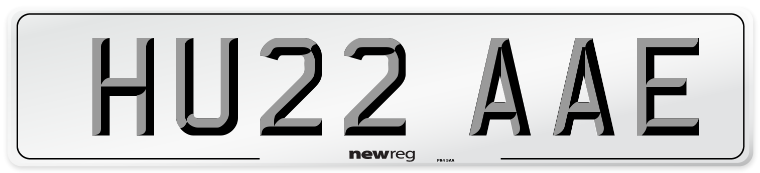 HU22 AAE Number Plate from New Reg